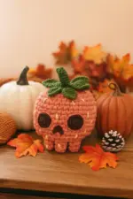Crochet Strawberry Skull Pattern | Thanksgiving Gift | DIY Home Decor Tutorial | Cozy Amigurumi Tableware PDF Digital Download