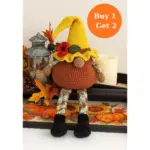 Crochet Pumpkin Gnome Pattern | Thanksgiving Gift | DIY Home Decor Tutorial | Amigurumi Fall Table Home Decor PDF Digital Download