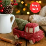 2 in 1 Crochet Gingerbread House & Christmas Truck Pattern, Amigurumi Holiday Table Decor Tutorial PDF, DIY Winter Decor, Christmas Gift