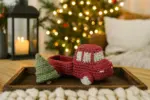 2 in 1 Crochet Gingerbread House & Christmas Truck Pattern, Amigurumi Holiday Table Decor Tutorial PDF, DIY Winter Decor, Christmas Gift - Image 4