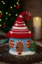 5 in 1 Bundle Crochet Christmas House Pattern | Handmade Amigurumi Winter Table Decor Tutorial PDF, DIY Holiday Home Decor, Christmas Gift - Image 2