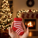 Mini Christmas Stocking Crochet Pattern, Easy Beginner Amigurumi Stocking Ornament, Red and White Holiday Decor PDF Pattern