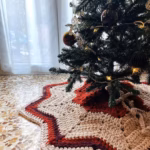 Chunky Crochet Christmas Tree Skirt Pattern PDF • Modern Rustic Holiday Decor • Star-wrap • Cozy Handmade Christmas Decoration
