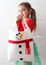 Snowman Tote Crochet Pattern, Christmas Bag Doll PDF, Tote Xmas Crochet, Cute Handmade Gift Idea - Image 2