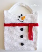 Snowman Tote Crochet Pattern, Christmas Bag Doll PDF, Tote Xmas Crochet, Cute Handmade Gift Idea