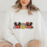 Mouse Ears Mom Embroidery Design, Checkered Bow Mother Machine Pattern, Theme Park Motherhood File, Yellow and Red Mouse Mom Shirt Design - Image 2