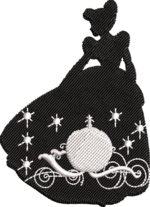 Fairytale Princess Carriage Embroidery Design, Pumpkin Carriage Machine Pattern, Midnight Ball Silhouette File, Magic Princess Starry Gown - Image 4