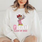Class of 2025 Graduate Mouse Embroidery Design, Girly Mouse Graduation Machine Pattern, Pink Gown Mouse File, 2025 Senior Mouse Cap Gown - Image 2