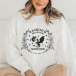 Dragon Rider Starry Wreath Embroidery Design, Fantasy Academy Machine Embroidery Pattern, Bookish Dragon Embroidery File for Winter Hoodies - Image 2