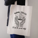 Skeleton Hands Tea Company Embroidery Design, Spooky Fantasy Tea Machine Embroidery Pattern, Bookish Ghost Tea File for Hoodies, Jackets - Image 3