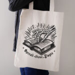 Skeleton Hand Book Embroidery Design, Spread Those Pages Machine Pattern, Gothic Bookish Embroidery File, Dark Academia Art for T-Shirt, Hat - Image 3