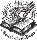 Skeleton Hand Book Embroidery Design, Spread Those Pages Machine Pattern, Gothic Bookish Embroidery File, Dark Academia Art for T-Shirt, Hat - Image 4
