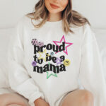 Proud To Be A Mama Embroidery Design, Retro Groovy Mother's Day Machine Embroidery Pattern, Colorful Smiley Face Stars Mama File for Hoodies - Image 2
