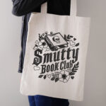 Smutty Book Club Embroidery Design, Floral Skull Machine Pattern, Dark Romance Reader Embroidery File for Tote Bag, Gothic Bookish Decor - Image 3