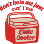 Funny Red Cooler Embroidery Design, Summer Beach Embroidery Pattern, Sarcastic Quote Embroidery File for Tote Bag, Little Cooler Stitch Art - Image 4