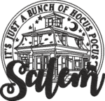 Witchy Victorian House Embroidery Design, Spooky Mansion Machine Embroidery Pattern, Salem Theme Halloween Embroidery File for Sweatshirts - Image 4