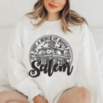 Witchy Victorian House Embroidery Design, Spooky Mansion Machine Embroidery Pattern, Salem Theme Halloween Embroidery File for Sweatshirts - Image 2