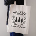 Pine Tree Forest Embroidery Design, Vermont Nature Machine Embroidery Pattern, Rustic Outdoor Landscape Embroidery File for Winter Apparel - Image 3