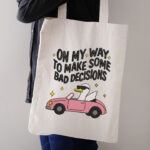 Funny Duck Driving Car Embroidery Design, Bad Decisions Machine Embroidery Pattern, Cool Goose Embroidery File for Sweatshirt, Pink Car Art - Image 3