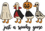Just a Spooky Goose Embroidery Design, Halloween Goose in Costumes Machine Embroidery Pattern, Funny Autumn Bird Embroidery File Crewneck - Image 4