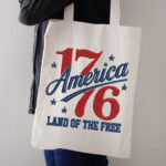 Retro America 1776 Embroidery Design, Land of the Free Machine Embroidery Pattern, Vintage Patriotic 1776 Star Embroidery File for Shirt (Copy) - Image 3