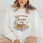 Floral Book Stack Embroidery Design, Coffee and Reading Machine Embroidery Pattern, Cozy Library Embroidery File for Sweatshirt, Apron - Image 2