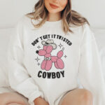 Pink Balloon Dog Cowboy Embroidery Design, Western Animal Machine Embroidery Pattern, Playful Hat Embroidery File for Jacket, Backpack - Image 3