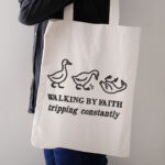 Walking By Faith Tripping Constantly Embroidery, Funny Duck Machine Embroidery Design, Humorous Farm Animal Pattern for Hat, Shirt, Hoodie - Image 3