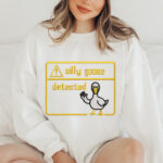 Silly Goose Warning Label Embroidery Design, Funny Animal Machine Embroidery Pattern, Yellow Sarcastic Quote Embroidery File for Jackets - Image 2