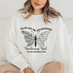 Spiritual Butterfly and Flowers Embroidery Design, Goodness of God Religious Machine Embroidery Pattern, Christian Butterfly Stitch File - Image 2