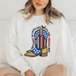 Patriotic Cowboy Boot Embroidery Design, USA Flag Boot Machine Embroidery File, America Way Quote Pattern, Western Flag Embroidery File - Image 2