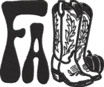 Fall Cowboy Boot Embroidery Design, Western Boots and Pumpkin Machine Embroidery File, Groovy Fall Lettering Pattern, Autumn Boot Design - Image 4