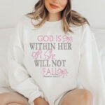 God Is Within Her She Will Not Fall Embroidery Design, Pink Bow Machine Embroidery Pattern, Bible Verse Scripture Embroidery File for Her - Image 3