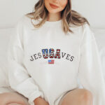 Jesus Saves USA Flag Embroidery Design, Christian Machine Embroidery Pattern, John 3 16 Embroidery File for Religious Shirts, Hoodies - Image 2