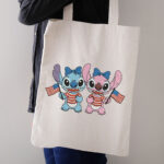 Patriotic Alien Couple Embroidery Design, USA Flag Machine Embroidery Pattern, 4th of July Blue and Pink Creature File for Summer Gear - Image 3