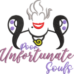 Sea Witch Outline Embroidery Design, Purple Hair Villain Machine Embroidery Pattern, Sea Queen Nautical File for Sweatshirt and Tote Bag - Image 2