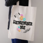 Floral Acoustic Guitar with Skull Pattern Embroidery Design, Mexican Folklore Inspired Style, Remember Me Quote File for Apparel and Decor - Image 3