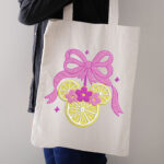 Citrus Fruit Mouse Ears with Pink Bow Embroidery Design, Lemonade Theme Floral Pattern, Summer Lemon Slices Machine File for Bags and Shirts - Image 2
