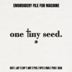 One Tiny Seed Embroidery Design, Faith Mustard Seed Machine Pattern, Minimalist Cross Lettering File, Simple Religious Text for Garments
