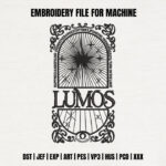 Wizard Magic Star Embroidery Design, Inspirational Quote Machine Pattern, Starry Arch Embroidery File for Jacket, Magical Light Decor Art