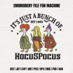 Witch Sister Geese Embroidery Design, Spooky Bird Machine Pattern, Fall Holiday Embroidery File for Hoodie, Halloween Trio Goose Decor Art