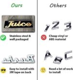 Custom Car Emblems Badges Letter Edition - Heavy Metal Stick Automotive for Car Truck Boats - Image 4