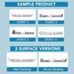 Car Emblem Metal Shadow, Custom Text Safe Badge for Motorcycle Bike Decal Bright - Image 2