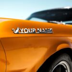 Car Emblem Metal Shadow, Custom Text Safe Badge for Motorcycle Bike Decal Bright