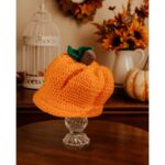 Thanksgiving Pumpkin Hat Amigurumi Crochet Pattern (PDF) – Beginner Tutorial, Cute Plush with Hat, Fall Home Decor, Instant Download