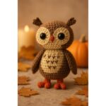 Crochet Owl Amigurumi Pattern (PDF) – Beginner Tutorial, Cute Plush with Hat, Fall Home Decor, Instant Download, Thanksgiving Gift