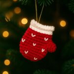 Crochet Mitten Ornament Pattern PDF, Beginner Friendly, Christmas Decoration, Beginner Amigurumi, Instant Download