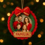 Crochet Christmas Wreath Ornament Pattern PDF, Family Ornament Crochet Tutorial, Easy Beginner Crochet Pattern Digital Download