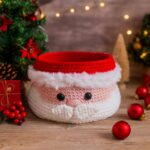 Crochet Santa Basket Pattern, Amigurumi Christmas Decor, Handmade Holiday Gift Basket Crochet Pattern, Christmas Gift