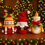 Christmas Set Gnomes Crochet Pattern PDF, Amigurumi Santa Claus Digital Download, Amigurumi Christmas Decor, Christmas Gift